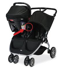 Britax B Agile Double Stroller In Travel System Mode Baby Strollers Britax Double Stroller Britax Baby Stroller