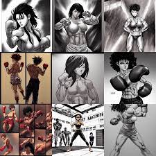 original baki anime angry female boxer character | Stable Diffusion |  OpenArt