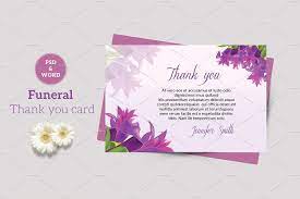 Treasure your loved one by giving out beautiful personalized thank you cards after the funeral or celebration of life. Funeral Thank You Card V02 Creative Photoshop Templates Creative Market