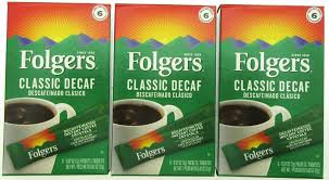 Folgers Classic Decaf Instant Medium Roast Coffee 3 Boxes18 Packets