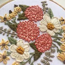 Pdf Pattern Floral Baubles 3 Dahlias Black Eyed Susans Beginner Embroidery Needlecraft Pattern Embroidery Designs Floral Embroidery Flower Embroidery Designs Floral Embroidery Patterns Embroidery Patterns