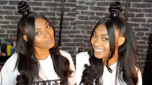 The most popular hairstyles for august, 2021 thehairstyler.com showcases the most popular hairstyles for women and men every month from celebrity events and salons around the world. Detailed Half Up Down With Split Bang And Top Knot Black Hair Information