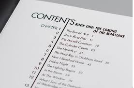 Courtney Comfort Visual Interaction Designer The War Of The Worlds Table Of Contents Design Book Design Layout Contents Page Design