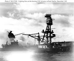 wreck of uss arizona, after 7 december 1941