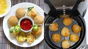 Aloo Matar Bread Bonda Video Recipe Air Fryer Cheesy Potato Stuffed Brea Cheesy Potatoes Indian Food Recipes Indian Street Food Recipes