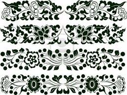 Flower Element Set Border Flower Illustration Flower Border Flower Stencil