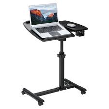Browse our collection of laptop desks, laptop carts and laptop stands to find the right. Black Walnut Langria Portable Laptop Desk Cart With Tilting Surfaces For Right And Left Handed Users Side Storage Basket For Stationary Adjustable Workstation With Wheels For Home Office Desks Workstations Home