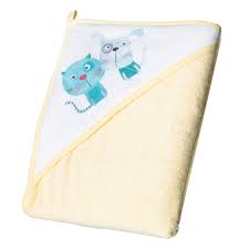 Drap de bain en coton bio. Drap De Bain Serviette Toilette Cape Bebe Jaune Dogs And Cat 80 Dogs And Cat Cdiscount Maison