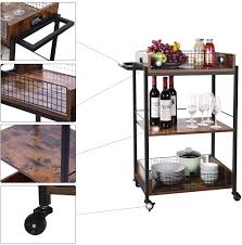 Choose from contactless same day delivery, drive up and more. Buy X Cosrack Bar Serving Cart Mobile Wine Cart On Wheels Kitchen Carts For Home Industrial Vintage Style Wood Metal Serving Trolley With Removable Top Tray Brown Online In Vietnam B08gkdvrt9