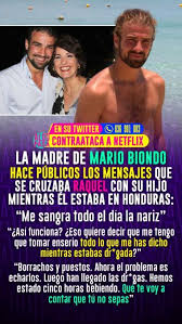 Los mensajes que mandó Raquel Sánchez Silva a Mario Biondo: "Me sangra todo  el día la nariz"