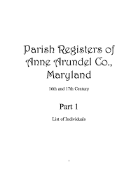 Parish Registers of Anne Arundel Co., MD Part 1.pdf