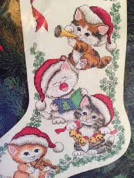Christmas memories stocking cross stitch kit 1989 dimensions 8373 16in sealed. Dimensions Counted Cross Stitch Merry Kittens Christmas Cats Stocking Kit 16 Cross Stitch Christmas Stockings Cross Stitch Stocking Cross Stitch Gifts Ideas