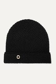 Choose the perfect piece for you: Black Rougemont Crocheted Cashmere Beanie Loro Piana Net A Porter