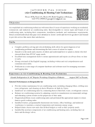 Cv examples see perfect cv samples that get jobs. Resume Ac Technician Hvac Electromechanical Engineering