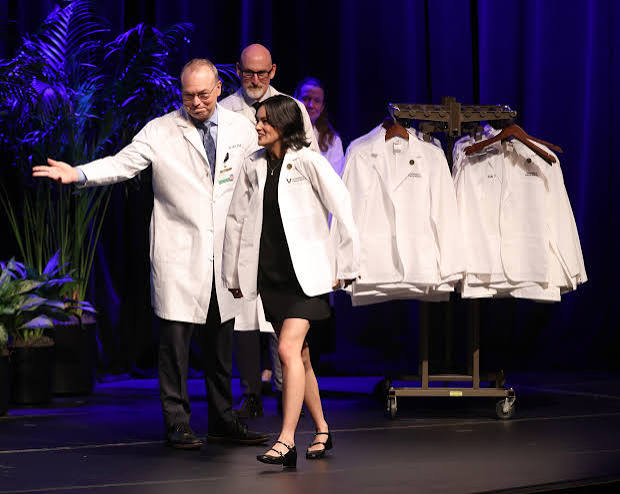 Ninety-nine medical students receive white coats during meaningful ceremony  - Vanderbilt Health News