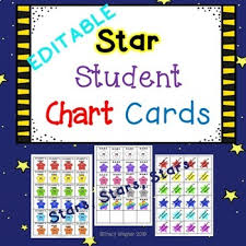 Pocket Chart Cards Star Student Editable
