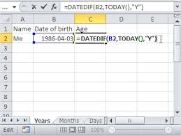 Select a blank cell to output the age. Best Excel Tutorial Automatic Age Calculation