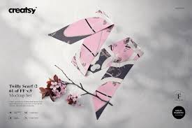 Download Twilly Silk Scarf Mockup 61 Ffv 9 Creative Photoshop Templates Creative Market