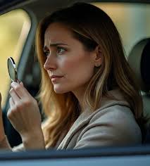 We do not care if you see us plucking chin hairs sitting in our car.  Sunlight shows exactly where those lil' f%ckers are!!