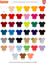 color chart silhouette siser easyweed heat transfer