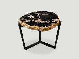 Petrified Wood Furniture High Quality Petrified Wood Collection Andrianna Shamaris In 2020 Petrified Wood Side Table Wood Slab