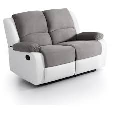 Canape 2 places relax : Canape Relax Manuel Bimatieres Tissu Simili Helene Pas Cher A Prix Auchan