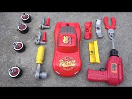Disney Cars 3 Race Ready Lightning Mcqueen Tool Set Custom Car Toys Youtube