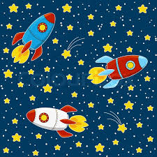 You can download cartoon rocket posters and flyers templates,cartoon rocket backgrounds,banners,illustrations and graphics image in psd and vectors for free. Cartoon Rockets On Space Background Stock Vector Colourbox