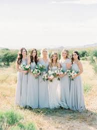 A Stunning Alfresco Celebration In The Middle Of The Desert Bridesmaid Colors Pastel Wedding Colors Light Grey Bridesmaid Dresses