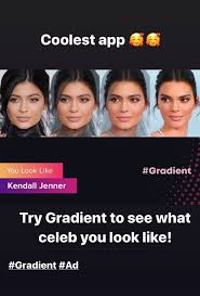 3.99 usd with in app rank history shows how popular faceblend: Gradient What App Is Everyone Using For Celebrity Lookalikes