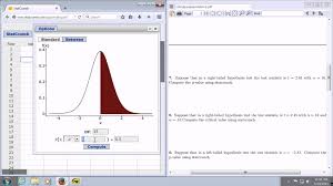 Computing The P Value Using The Test Statistic And