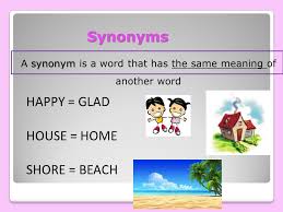 Review Global Test Synonyms Synonym A Synonym Is A Word That Has The Same Meaning Of Another Word Happy Glad House Home Shore Beach Ppt Download