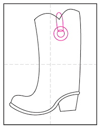 Easy How To Draw Cowboy Boots Tutorial And Cowboy Boot Coloring Page