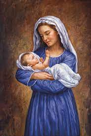 Mary And Baby Jesus Painting By Edgar Jerins