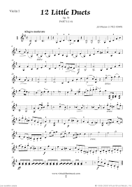 Mazas Little Duets Op 70 12 Complete Sheet Music For Two Violins Sheet Music Violin Music