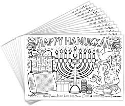 Hanukkah Coloring Placemats - Wit & Whimsy Toys