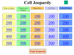 Cell structure can be broken up into small segments for ease of understanding. Cell Jeopardy