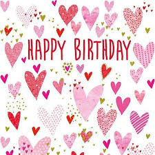 Happy birthday hearts and flowers images. Fp6127 Happy Birthday Hearts By Kate Mawdsley For Flamingo Paperie The Card Club