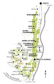 Vins De La Cote De Nuit Carte Des Vins De Bourgogne Vin De Bourgogne Carte Des Vins