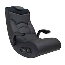 Black Polyvinyl Rocking Reading Chaie With Adjustable And Black Fiberglass Armrest Added Small Pil Gaming Chair Home Entertainment Furniture Home Entertainment