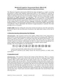 Research done be clinicians using the montreal cognitive assessment have concluded that people who succeeded in the assessment usually. Montreal Cognitive Assessment Basic Moca