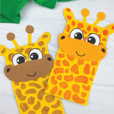 The giraffe (giraffa) is an african artiodactyl mammal, the tallest living terrestrial animal and the largest ruminant. Paper Bag Giraffe Puppet Craft Free Template