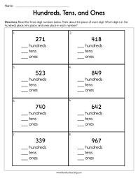 Welcome to our place value ones and tens worksheets with 2 digit numbers. Place Value Worksheets Have Fun Teaching Common Core First Grade Hundreds Tens And Ones Place Value Worksheets Common Core First Grade Worksheet Math Practice Grade 7 Teacher Created Worksheets First Grade Math