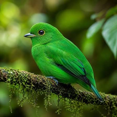 African Green Broadbill: Rare and elusive bird species