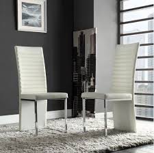 Reynold White Metal And Plastic Sleek Modern Contoured Contemporary High Back Dining Room Chairs Dining Room Furniture Modern Dining Chairs Sleek Dining Chair