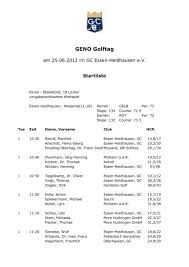 Please refine your search by(localization + what, who? Startliste Geno Golftag Am 25 6 2012 Geno Bank Essen Eg