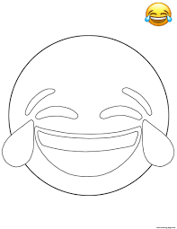 ⭐ free printable emoji coloring book. Emoji Tears Of Joy Free Sheets Coloring Pages Printable