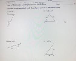 Round your answers to the. Solved Name Trigonometry 2016 Kuta Software Llc All Righ Chegg Com