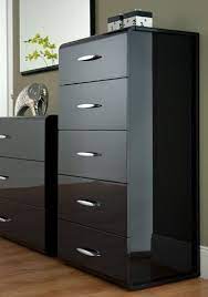 Black Gloss Five Drawer Chest Http Www Worldstores Co Uk P Salerno Black Gloss 5 Drawer Tall Chest Htm Black Bedroom Furniture Bedroom Furniture Furniture