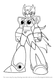 Free mega man coloring pages to print for kids. Learn How To Draw Zero From Mega Man Zero Mega Man Zero Step By Step Drawing Tutorials
